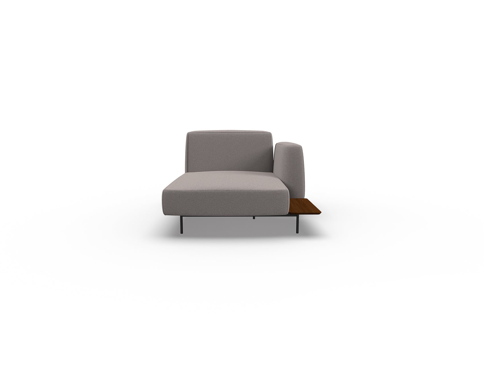 Noon Sofa Right Chaise with Shelf